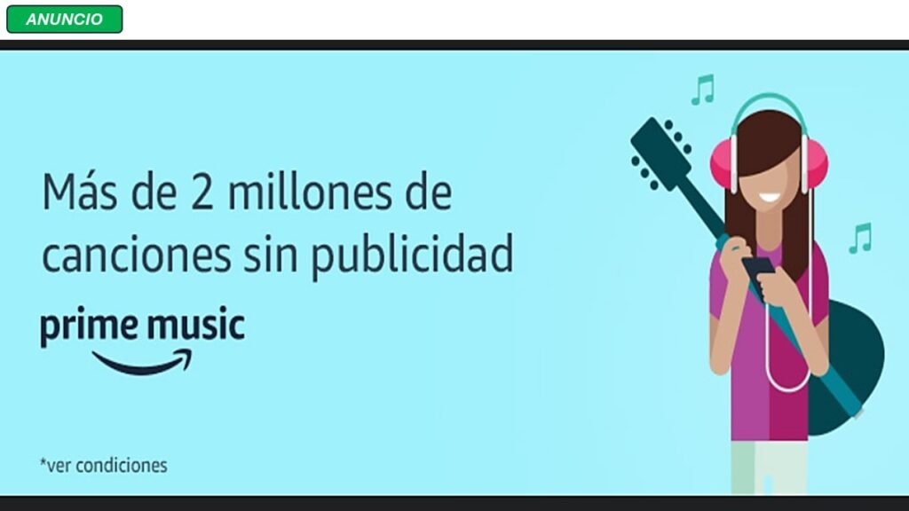 millones de musica en amazon prime sin publicidad